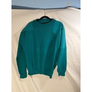 Vintage Rainswetter Golf Sweater Mens XL Teal Green Water Repellent Made in USA